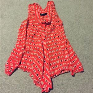 Elephant print flowy blouse